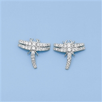 Silver Earrings - Dragonfly