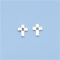 Silver Earrings - Cross