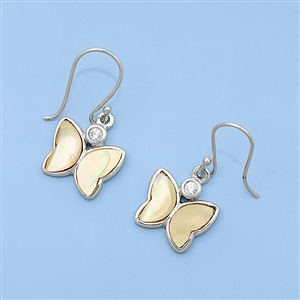 Silver Earrings - Butterfly