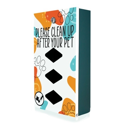 Designer Series PET WASTE DISPENSER FOR STANDARD ROLL BAG TYPE WEATHERPROOF ALUM. (3 HOLDER)