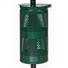 TRASH CAN ROUND FOR PET WASTE STATION 10GAL METAL