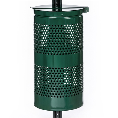 TRASH CAN ROUND FOR PET WASTE STATION 10GAL METAL