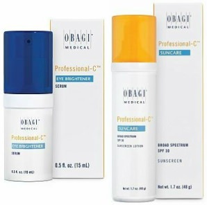 Obagi Professional-C Eye Brightener Serum and Obagi Professional-C Suncare Broad Spectrum SPF 30