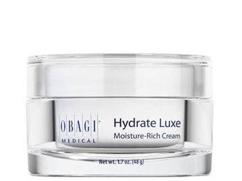 Obagi Hydrate Luxe is an ultra-moisturizing, luxurious face cream delivering deep hydration and skin radiance.  It provides 8-hour moisture protection, innovative technology and ingredients, including shea butter, mango butter, and avocado.