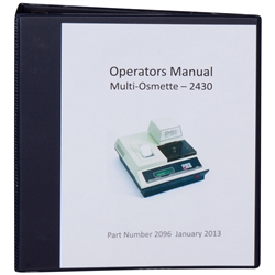 Instruction Manual for 2430 & 2430E Multi-OSMETTE