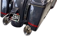 TAB Performance chrome tip compatible BAM Sticks exhaust pipe mufflers for a harley-davidson touring fl bagger