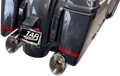 TAB Performance chrome tip compatible BAM Sticks exhaust pipe mufflers for a harley-davidson touring fl bagger