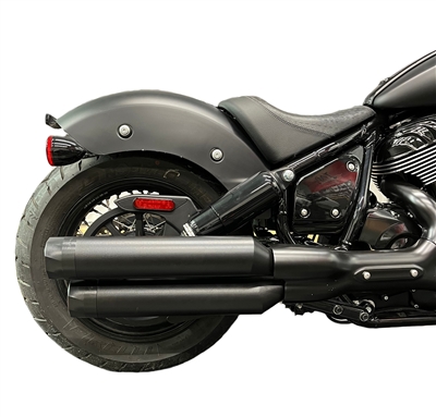 TAB Performance black tip compatible exhaust pipe mufflers for a 2022 - Up Indian Chief motorcycle