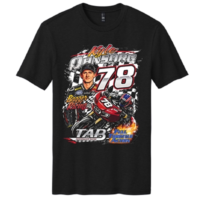 Black District Perfect Blend CVC Tee with TAB Performance Racing Rider Kyle Ohnsorg