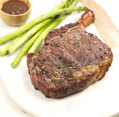 Cowboy Cut Ribeye with Asparagus