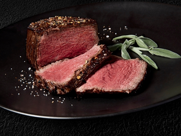 Expertly cooked filet mignon