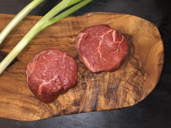 Rube's fresh USDA Prime 4 oz top sirloin.