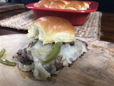 Cheesy Steak Sliders