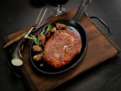 Rube's marbled classic cut ribeye.