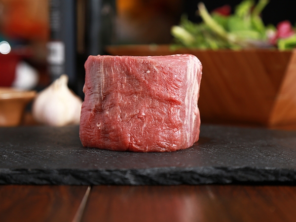 Fresh, hand-cut 7 ounce filet mignon, cut from the beef tenderloin.