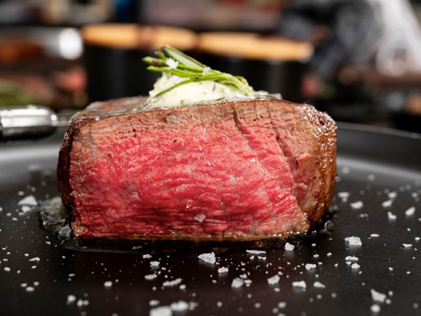 Rube's thick cut 11 oz filet mignon, cut from the center of the beef tenderloin.