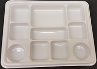 10 Compartment White Plates (Pack 250)