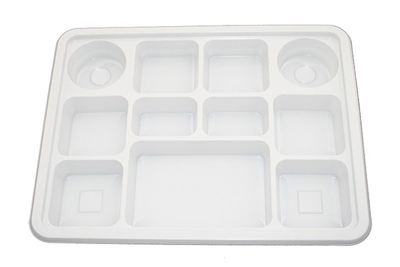 11 Compartment White Plates (Pack 250)