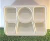 6 Compartment Rectangular Bagasse Plate (Pack 200)