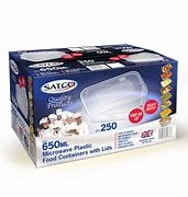 Satco 650ml Microwave Containers and Lids x 250
