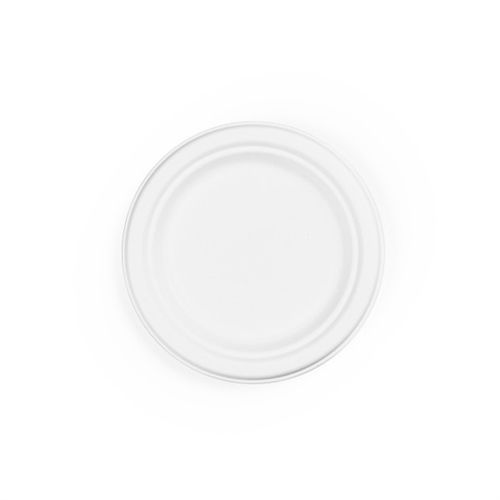 91010 - 9'' Bagasse Round Plate - Pack of 500