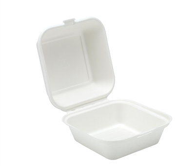 91022 - 7'' x 5''  Bagasse Clamshell  Box (Pack of 600)