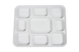 9 Compartment White Plates (Pack 250) - 9COMP