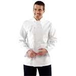 A134-XS - Vegas Chefs Jacket Long Sleeve White Polycotton - Size XS