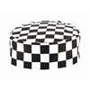 A161 - Skull Cap Big Black Check Polycotton - One Size