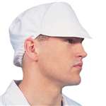 A215 - Bakers Cap with Snood White - One Size