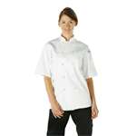 A372-L - Chef Works Volnay Chefs Jacket Short Sleeve Polycotton - Size L