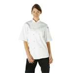 A372-M - Chef Works Volnay Chefs Jacket Short Sleeve Polycotton - Size M