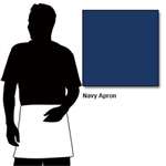 A426 - Uniform Works Bistro Apron Navy Blue - 750x373mm