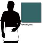 A428 - Uniform Works Bistro Apron Green - 750x373mm