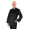 A438-XS - Vegas Chefs Jacket Long Sleeve Black Polycotton - Size XS