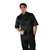 A439-XS - Vegas Chefs Jacket Short Sleeve Black Polycotton - Size XS