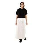 A502 - Extra Length Waist Apron White with Ties - 36x36"