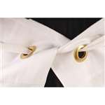 A505 - Extra Length Waist Apron White with Brass Eyelets - 36x36"