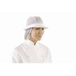 A653-S - Trilby Hat White with Snood - Size S