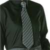 A885 - Uniform Works Grey Skinny Stripe Tie