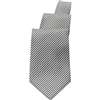 A886 - Uniform Works Tie Silver Black Fine Stripe