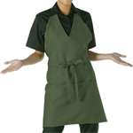 A891 - Uniform Works Unisex Tuxedo Apron Moss