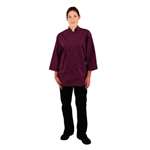 A936-L - Chef Works 3/4 Sleeve Jacket Merlot - Size L