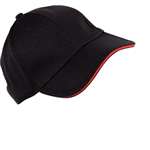 A945 - Chef Works Cool Vent Baseball Cap Red Trim - One Size