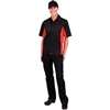 A952-L - Colour by Chef Works Contrast Shirt - Black & Red
