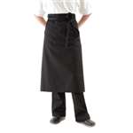 A968 - Whites Black Chef Aprons - 30x36''