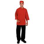 B106-L - Chef Works 3/4 Sleeve Jacket Red - Size L