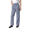 B311-L - Whites Unisex Vegas Chefs Trousers Small Blue and White Check - Size L