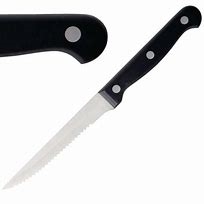 Steak Knives Black Handle - 215mm (Box 12)  C134