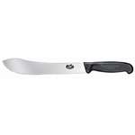 C676 - Victorinox Fibrox Black Handle Safety Nose Slaughter and Butcher's Knife - 31cm